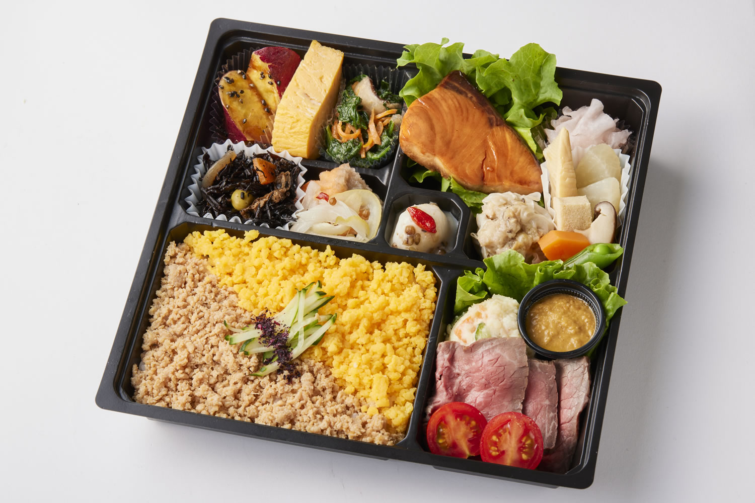 ローストビーフと照焼弁当